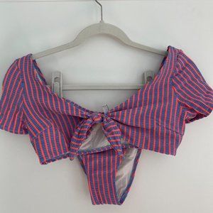 Solid & Striped Bikini Set